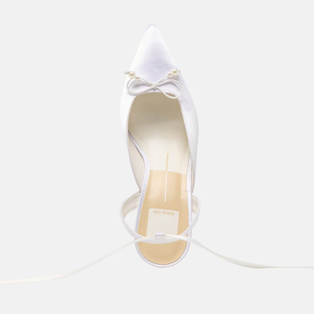 Dolce Vita SHOES | Efora True White Satin Heels