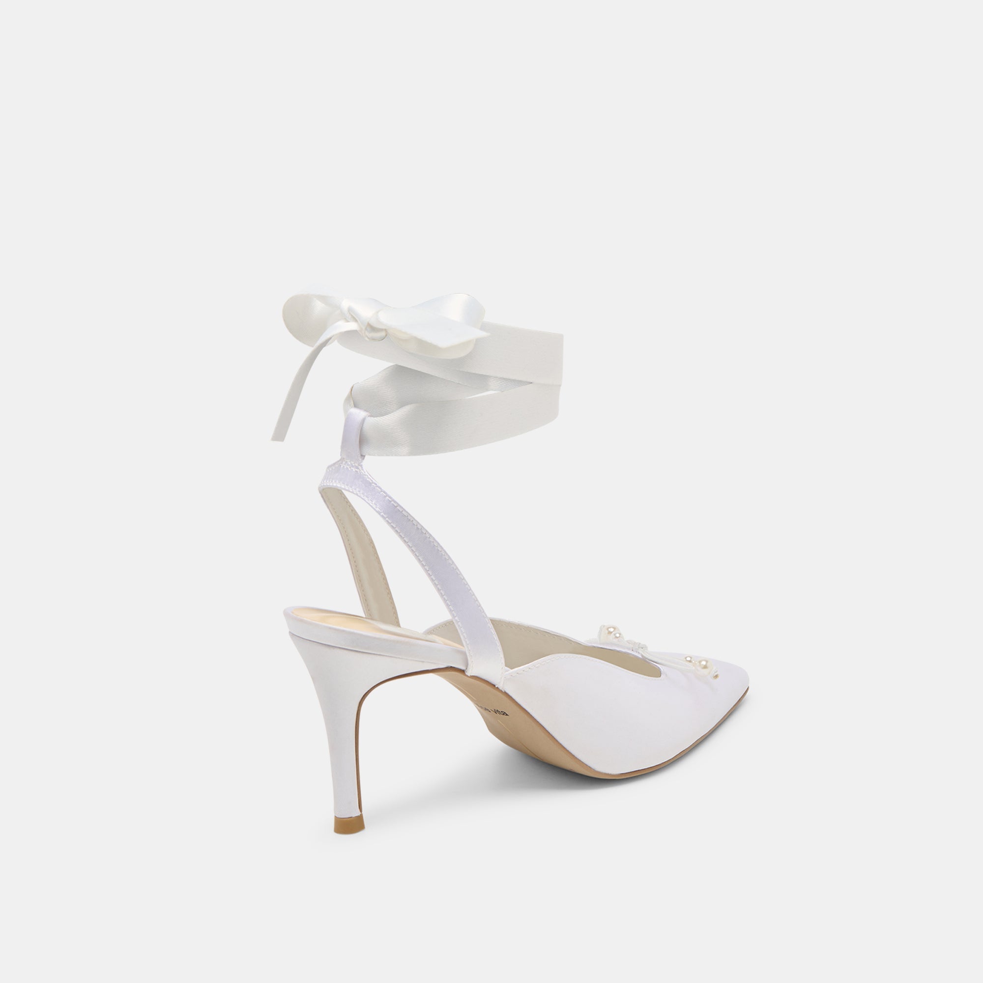 Dolce Vita SHOES | Efora True White Satin Heels