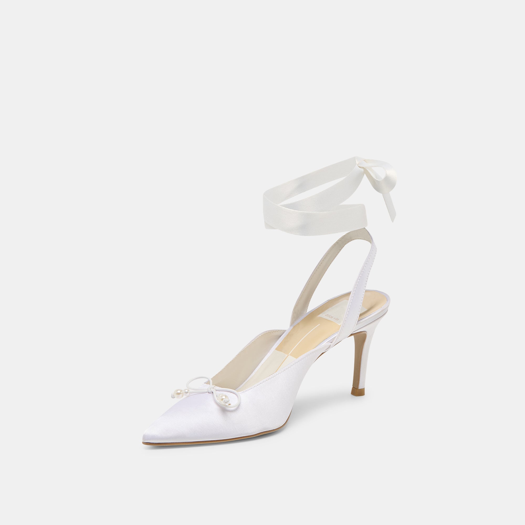 Dolce Vita SHOES | Efora True White Satin Heels