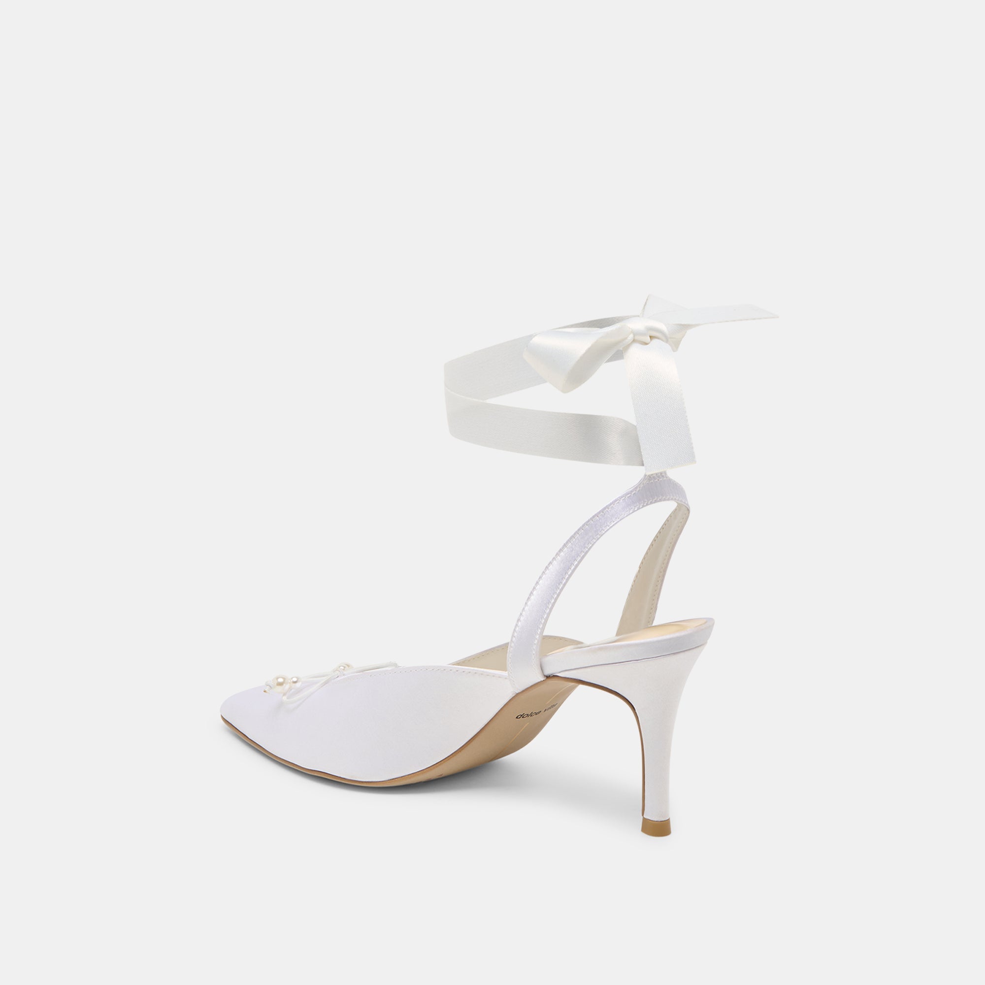 Dolce Vita SHOES | Efora True White Satin Heels