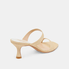 Dolce Vita SHOES | Genora Wide Lt Natural Woven Raffia Heels