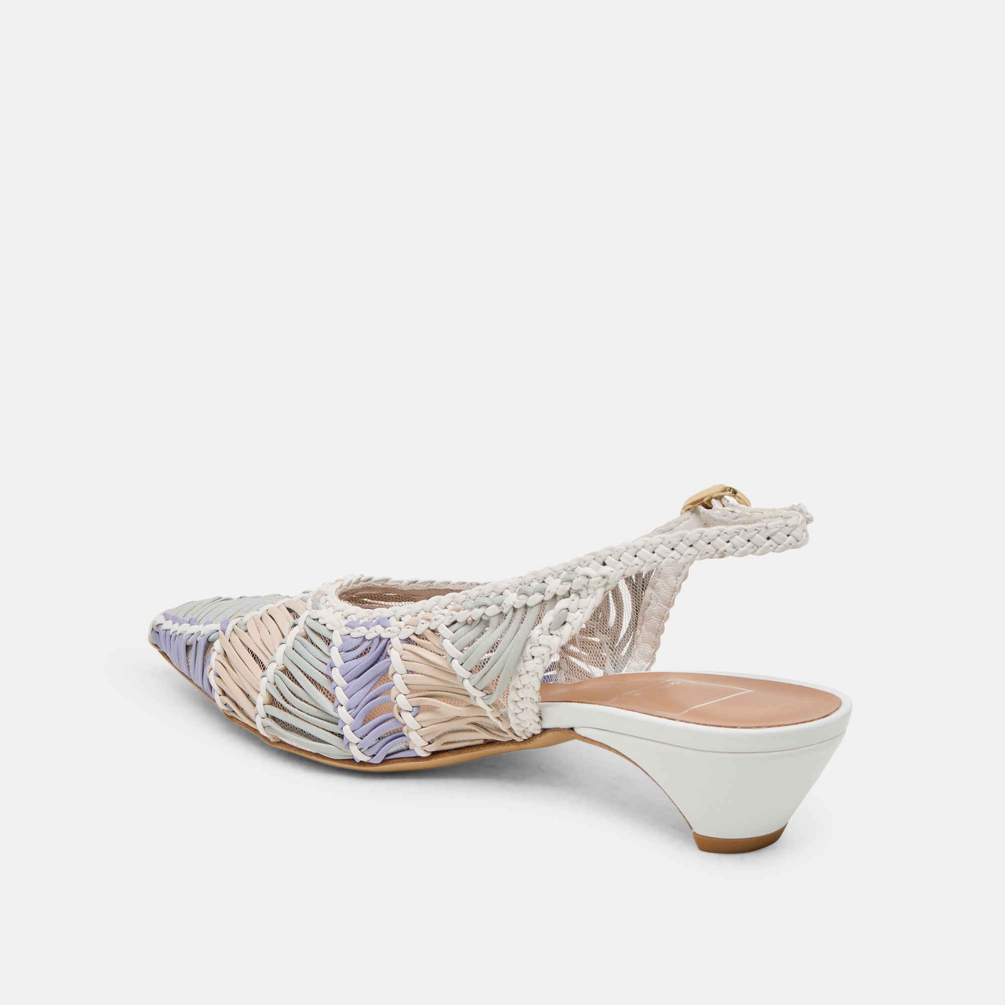 Dolce Vita SHOES | Dafney White Multi Woven Leather Heels