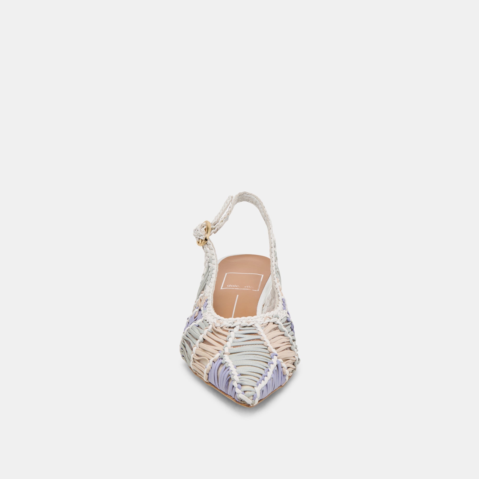 Dolce Vita SHOES | Dafney White Multi Woven Leather Heels