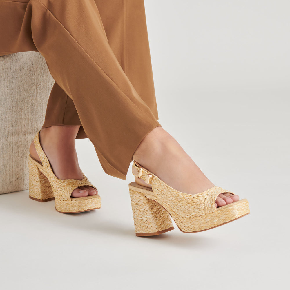 Dolce Vita SHOES | FLORES HEELS NATURAL RAFFIA
 – Dolce Vita