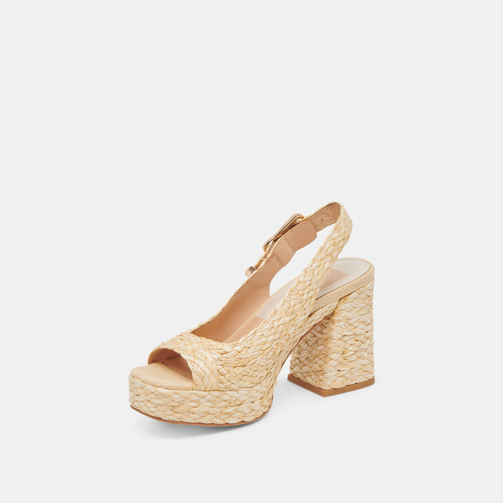 Dolce Vita SHOES | FLORES HEELS NATURAL RAFFIA
 – Dolce Vita