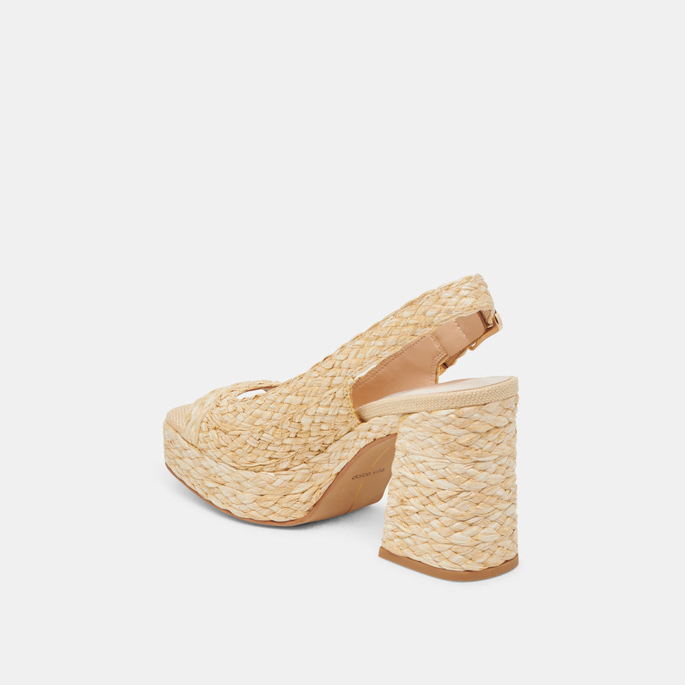 Dolce Vita SHOES | FLORES HEELS NATURAL RAFFIA
 – Dolce Vita