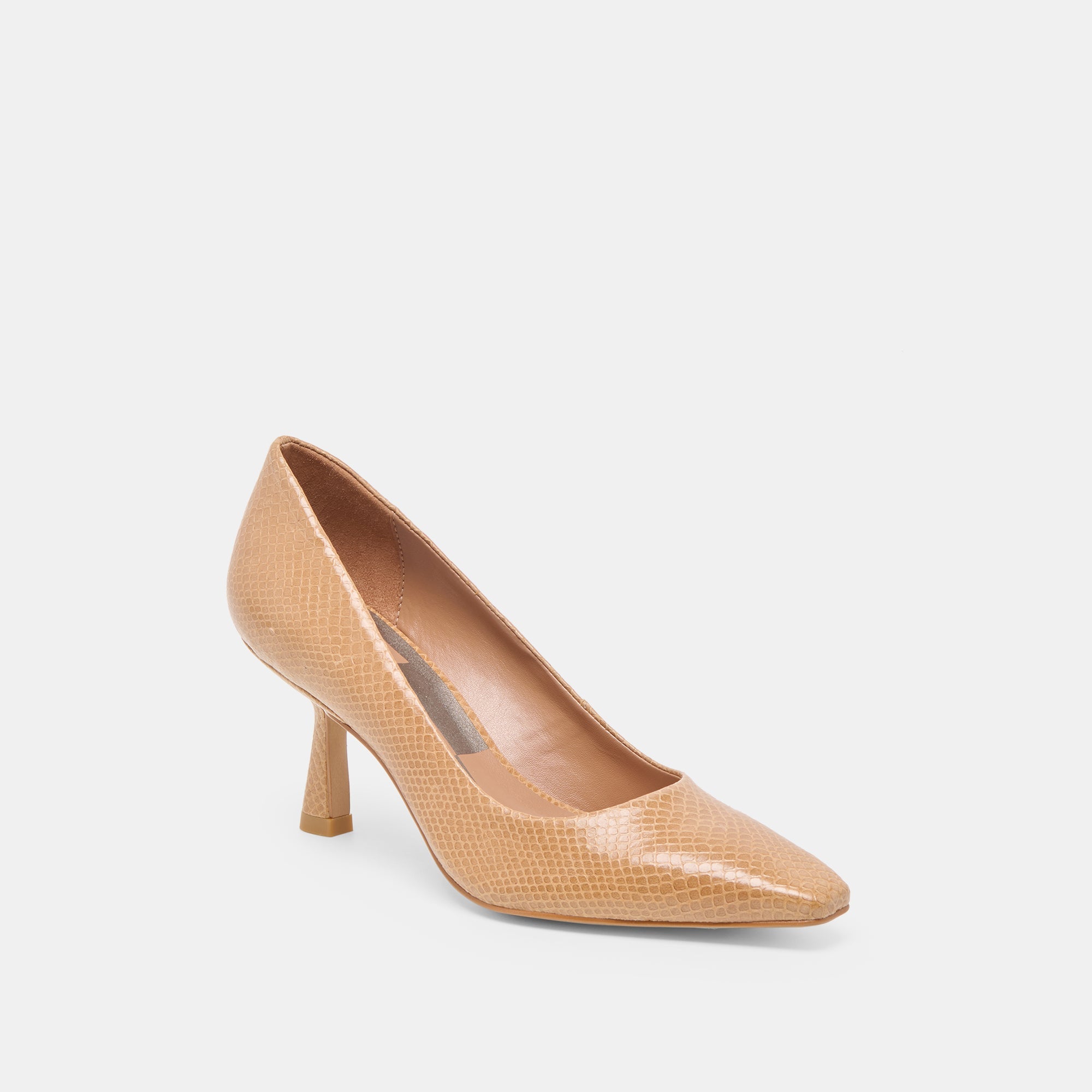 Dolce Vita SHOES | Briona Whiskey Embossed Leather Heels