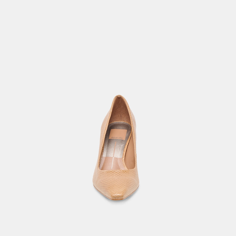Dolce Vita SHOES | Briona Whiskey Embossed Leather Heels