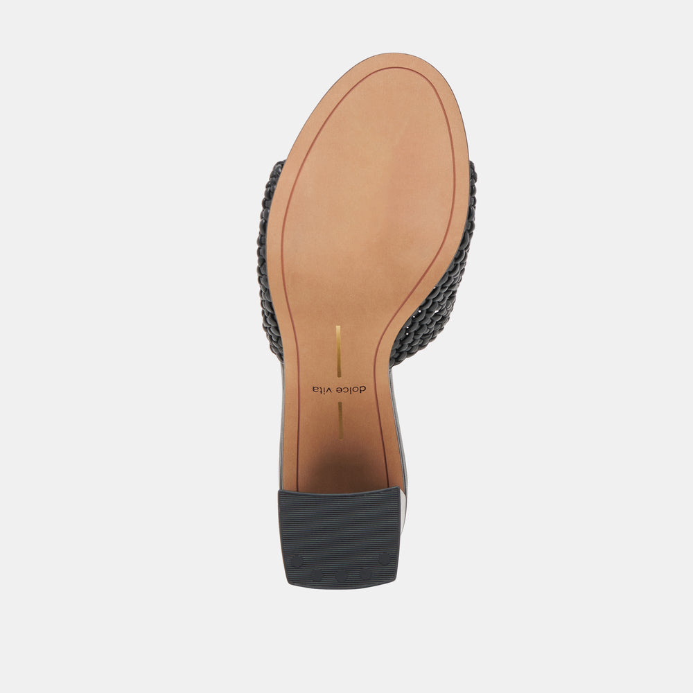 Dolce Vita SHOES | MARGOE HEELS BLACK WOVEN STELLA
 – Dolce Vita