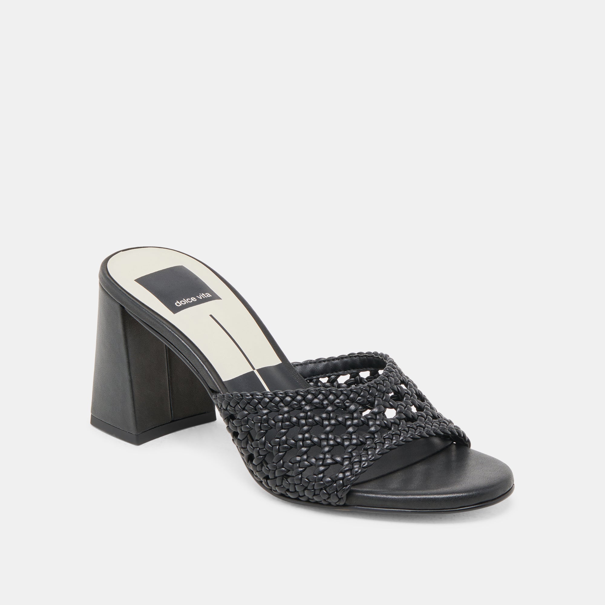 Dolce Vita SHOES | MARGOE HEELS BLACK WOVEN STELLA
 – Dolce Vita