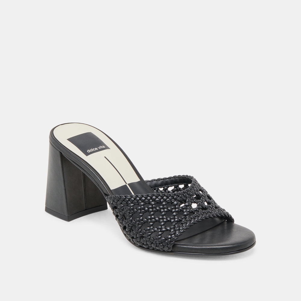 Dolce Vita SHOES | MARGOE HEELS BLACK WOVEN STELLA
 – Dolce Vita