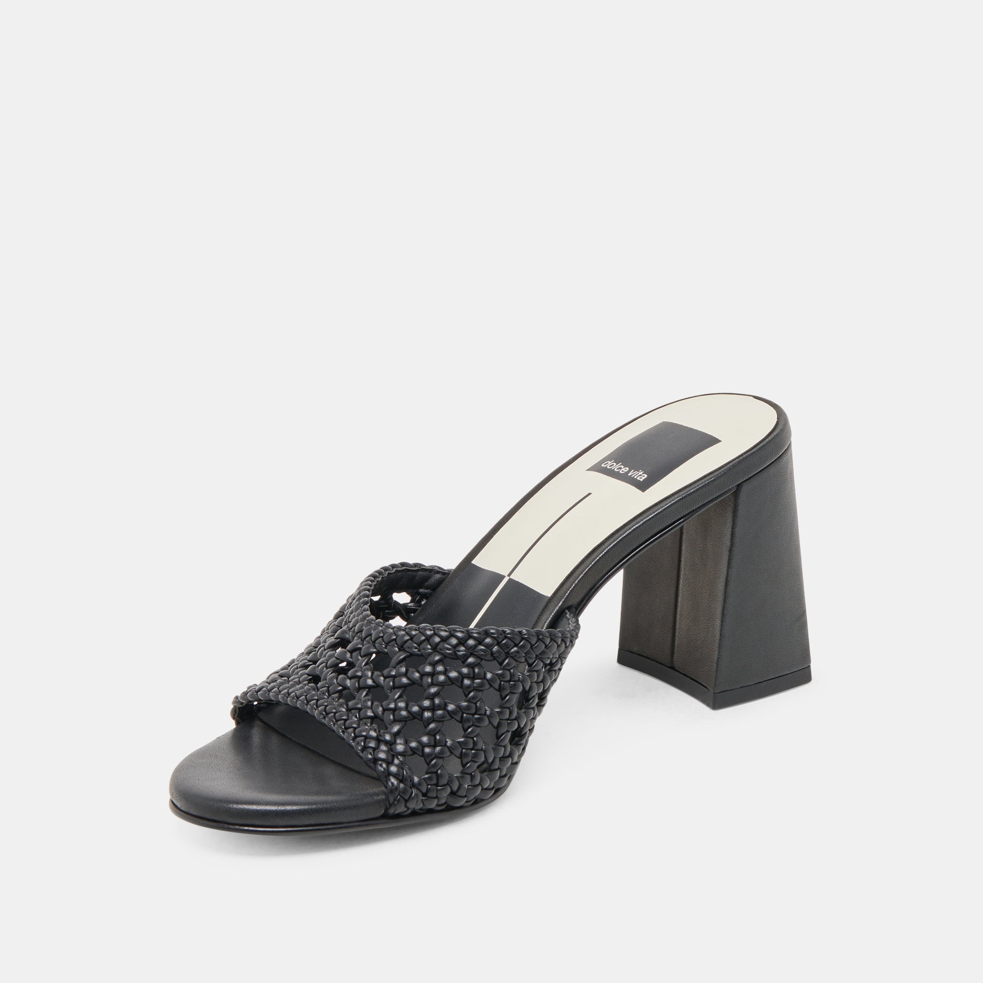 Dolce Vita SHOES | MARGOE HEELS BLACK WOVEN STELLA
 – Dolce Vita