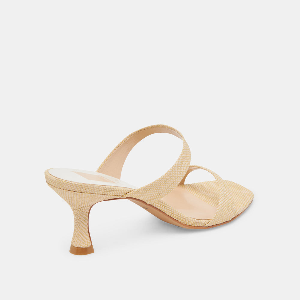 Dolce Vita SHOES | Genora Lt Natural Woven Raffia Heels