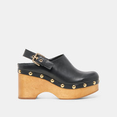 Dolce Vita SHOES | Adelan Black Leather Clogs