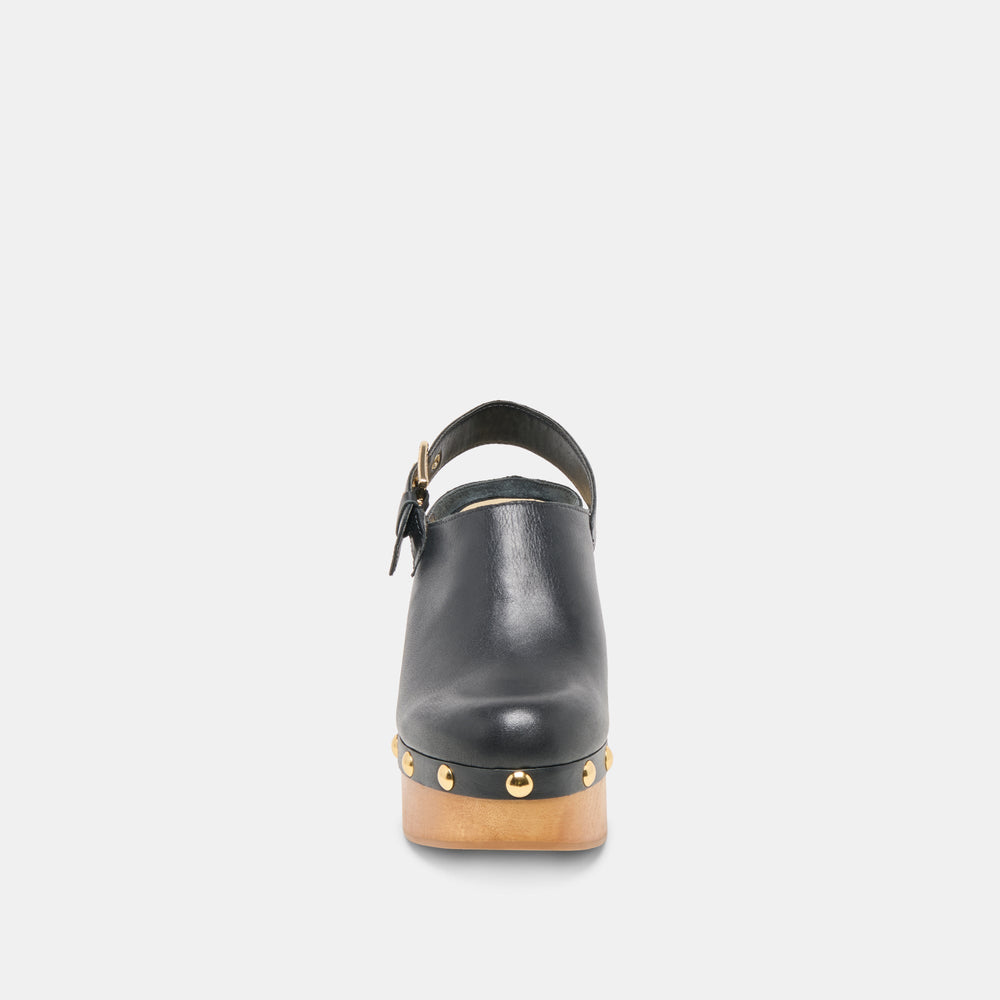 Dolce Vita SHOES | Adelan Black Leather Clogs