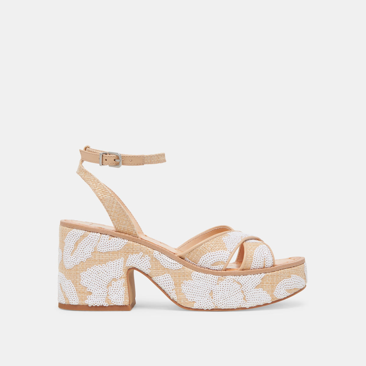 Dolce Vita SHOES | ENIKO HEELS NATURAL MULTI FLORAL SEQUIN
 – Dolce Vita