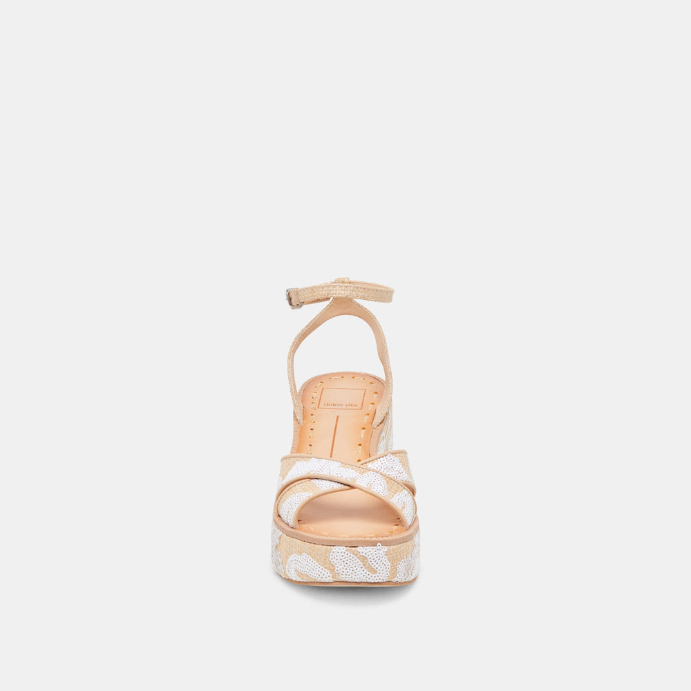 Dolce Vita SHOES | ENIKO HEELS NATURAL MULTI FLORAL SEQUIN
 – Dolce Vita