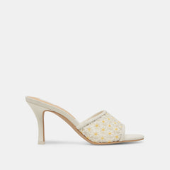 Dolce Vita SHOES | LAVENA FLORAL HEELS WHITE YELLOW FLORAL MESH
 – Dolce Vita