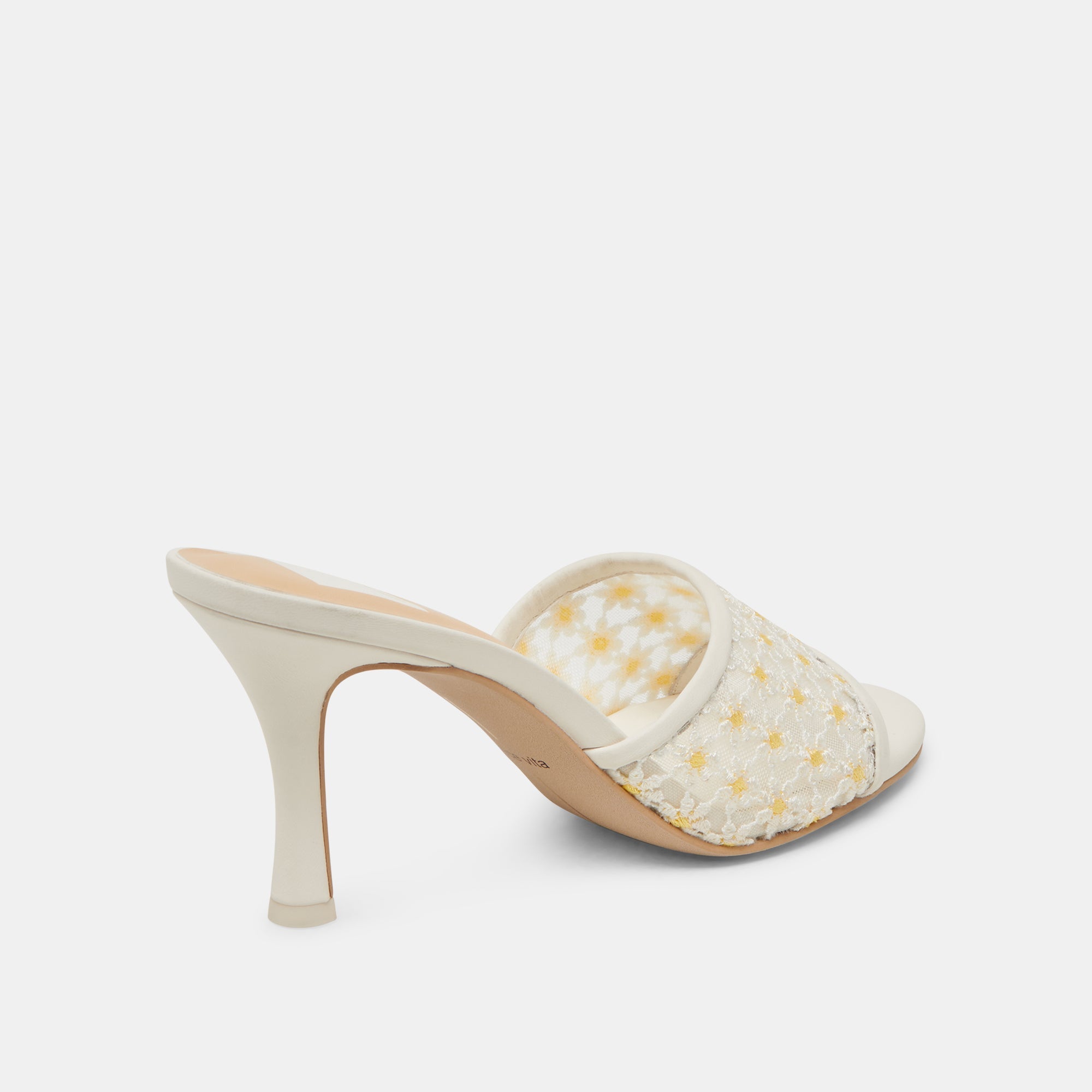 Dolce Vita SHOES | LAVENA FLORAL HEELS WHITE YELLOW FLORAL MESH
 – Dolce Vita