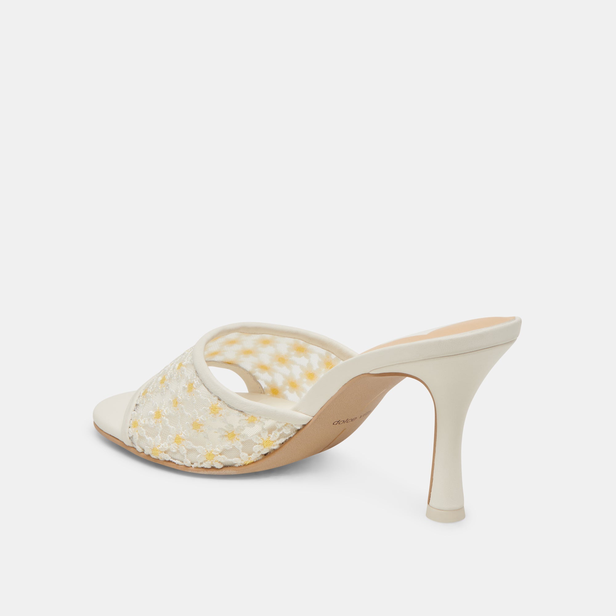 Dolce Vita SHOES | LAVENA FLORAL HEELS WHITE YELLOW FLORAL MESH
 – Dolce Vita