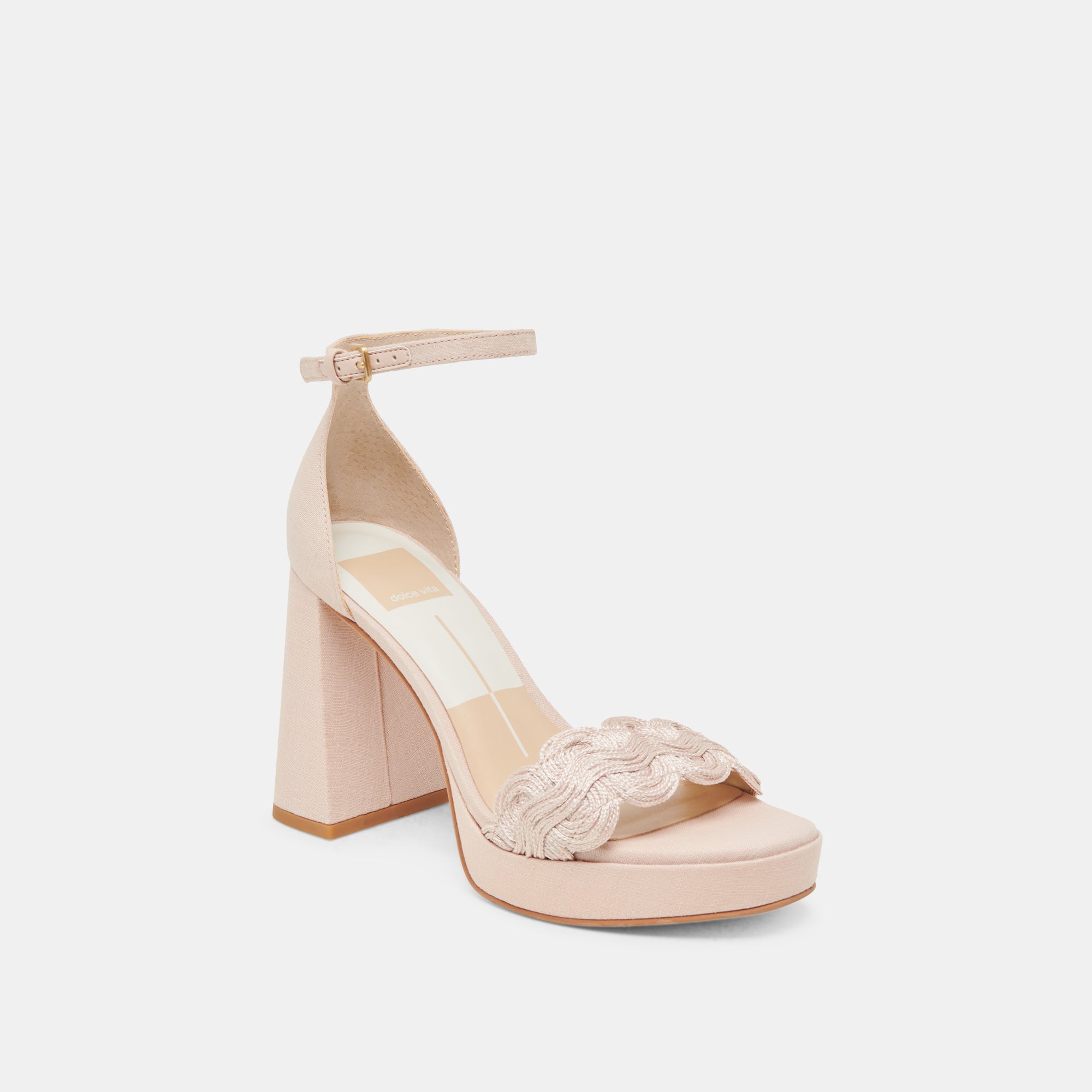 Dolce Vita SHOES | PELTIN HEELS LIGHT PINK WOVEN RAFFIA
 – Dolce Vita