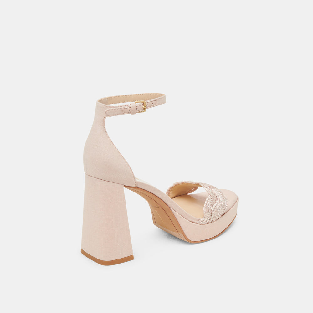 Dolce Vita SHOES | PELTIN HEELS LIGHT PINK WOVEN RAFFIA
 – Dolce Vita