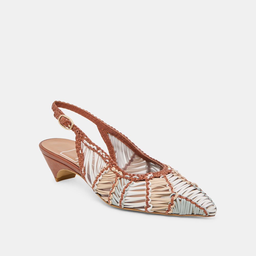 Dolce Vita SHOES | Dafney Tan Multi Woven Leather Heels