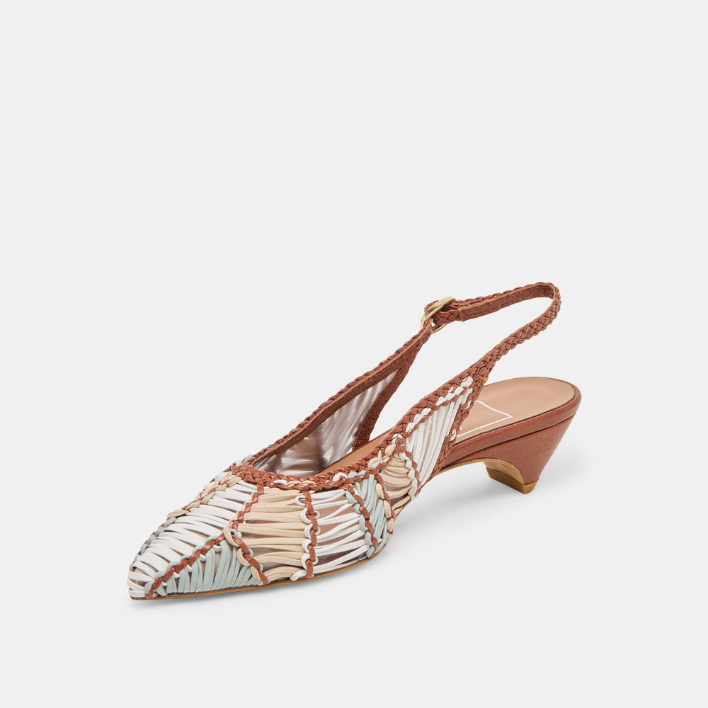 Dolce Vita SHOES | Dafney Tan Multi Woven Leather Heels
