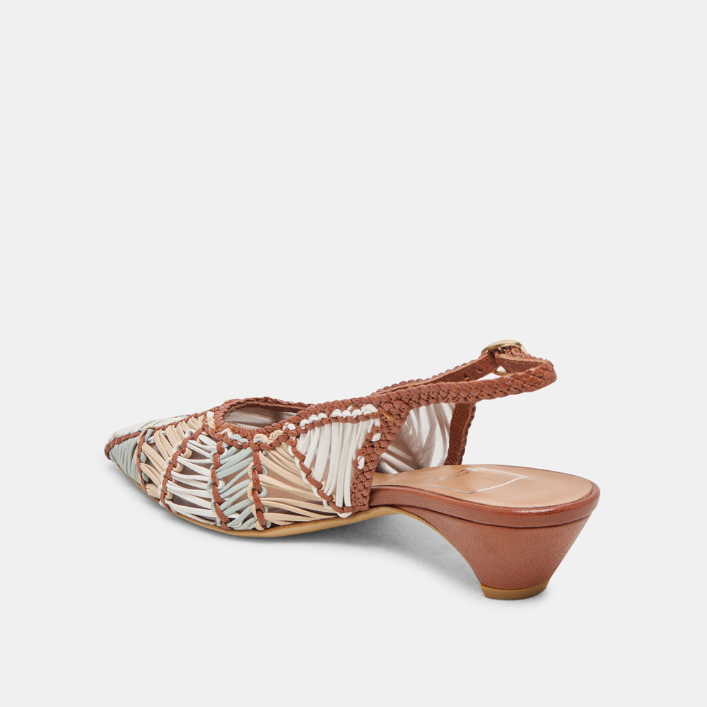 Dolce Vita SHOES | Dafney Tan Multi Woven Leather Heels
