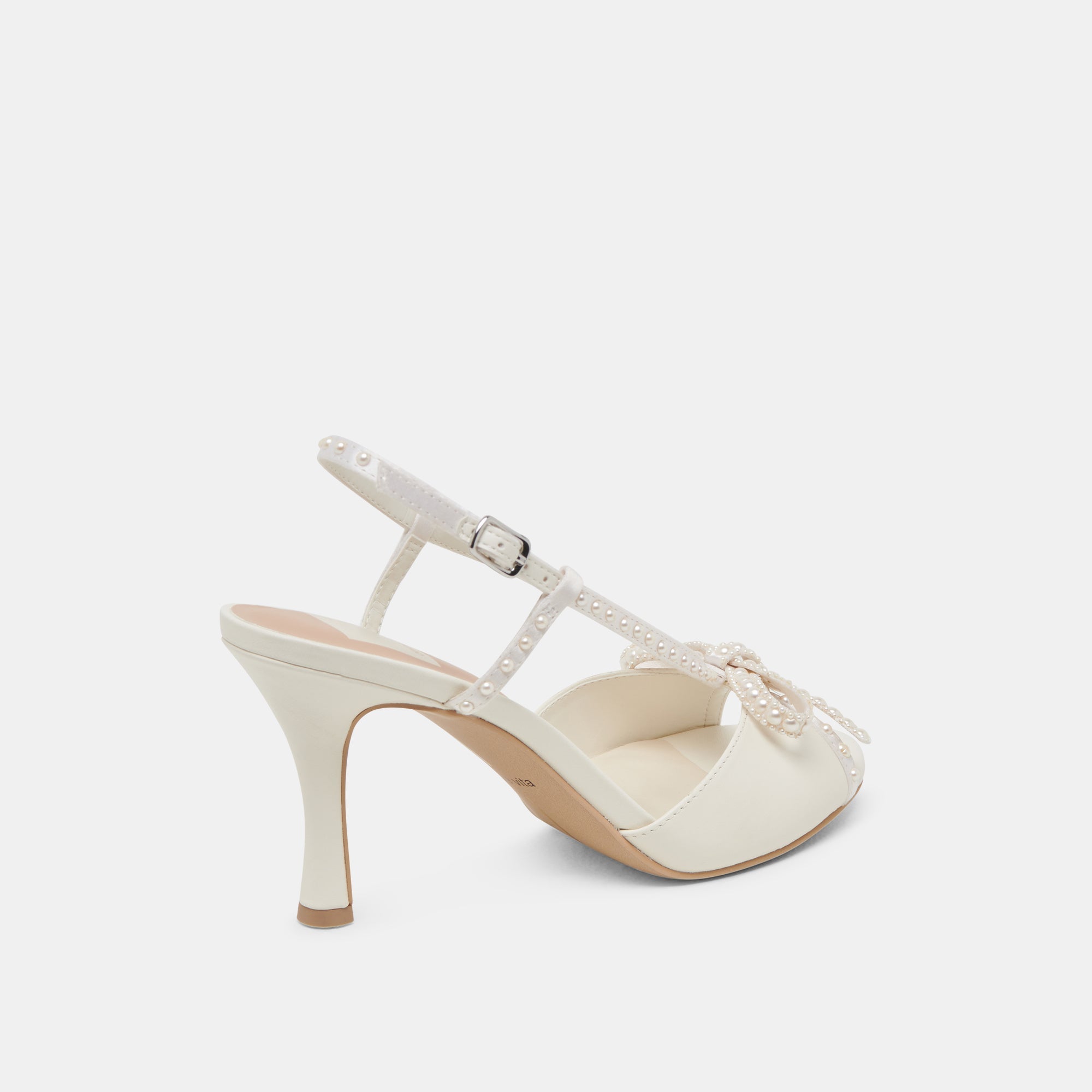 Dolce Vita SHOES | LONNY PEARL HEELS WHITE SATIN
 – Dolce Vita