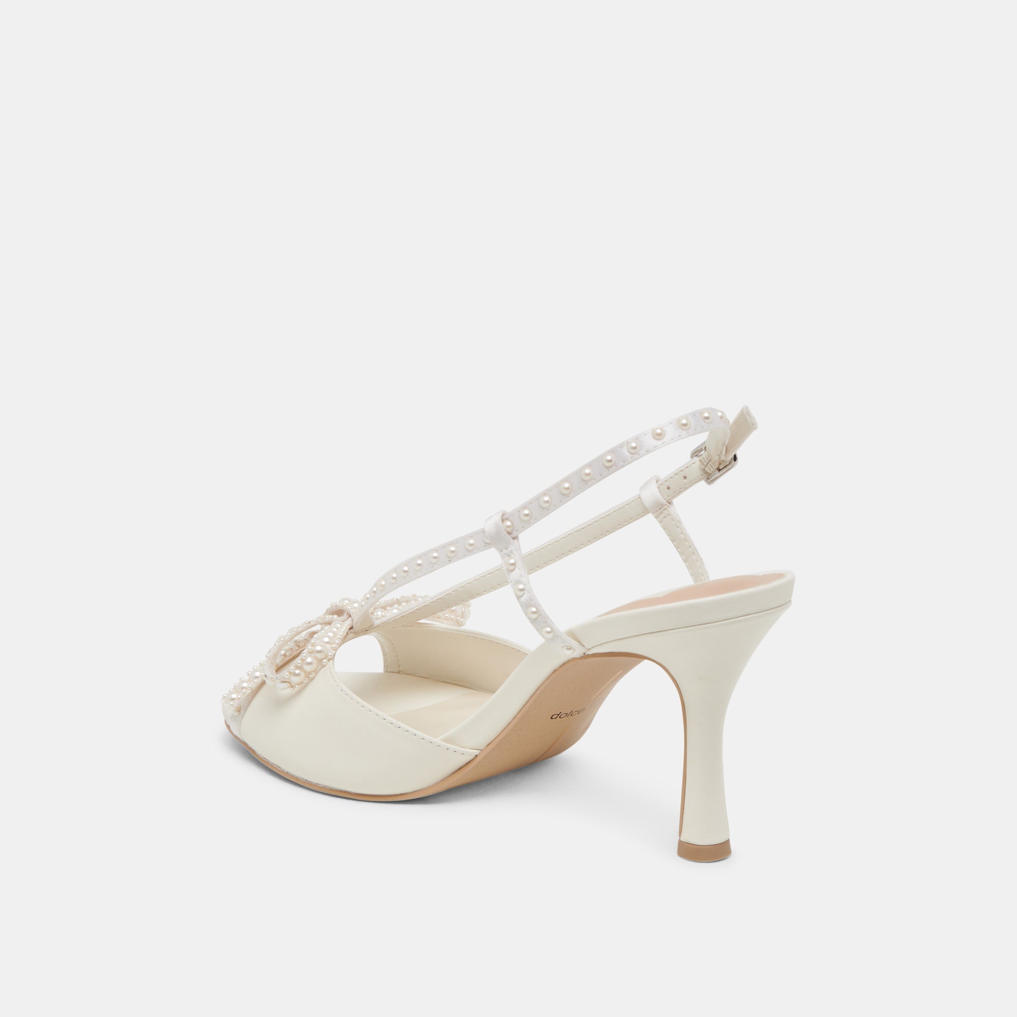 Dolce Vita SHOES | LONNY PEARL HEELS WHITE SATIN
 – Dolce Vita