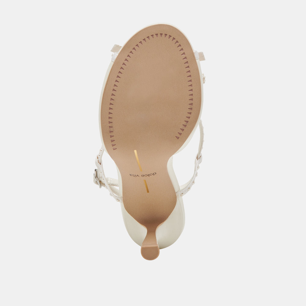 Dolce Vita SHOES | LONNY PEARL HEELS WHITE SATIN
 – Dolce Vita