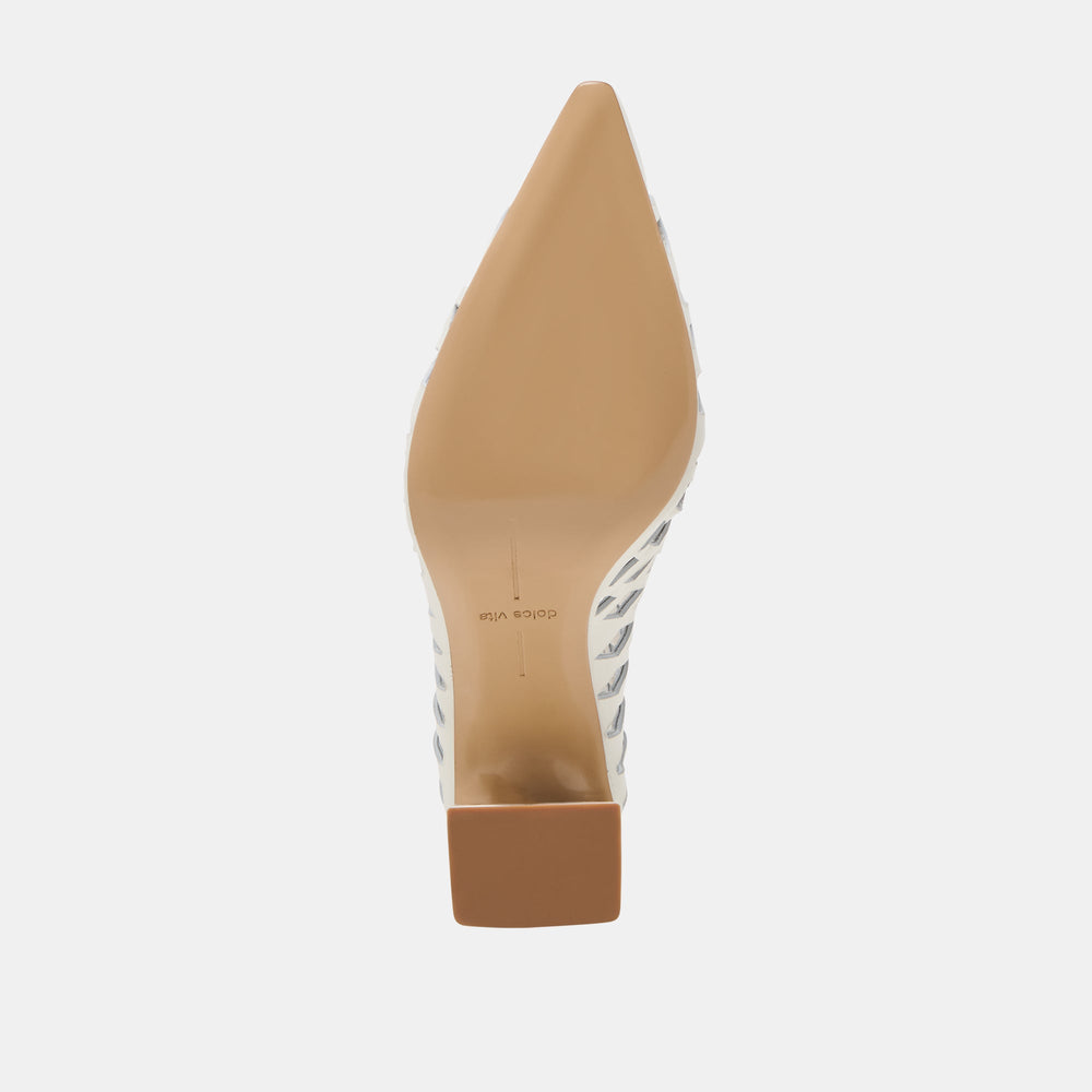 Dolce Vita SHOES | Tanya Bone Woven Leather Heels