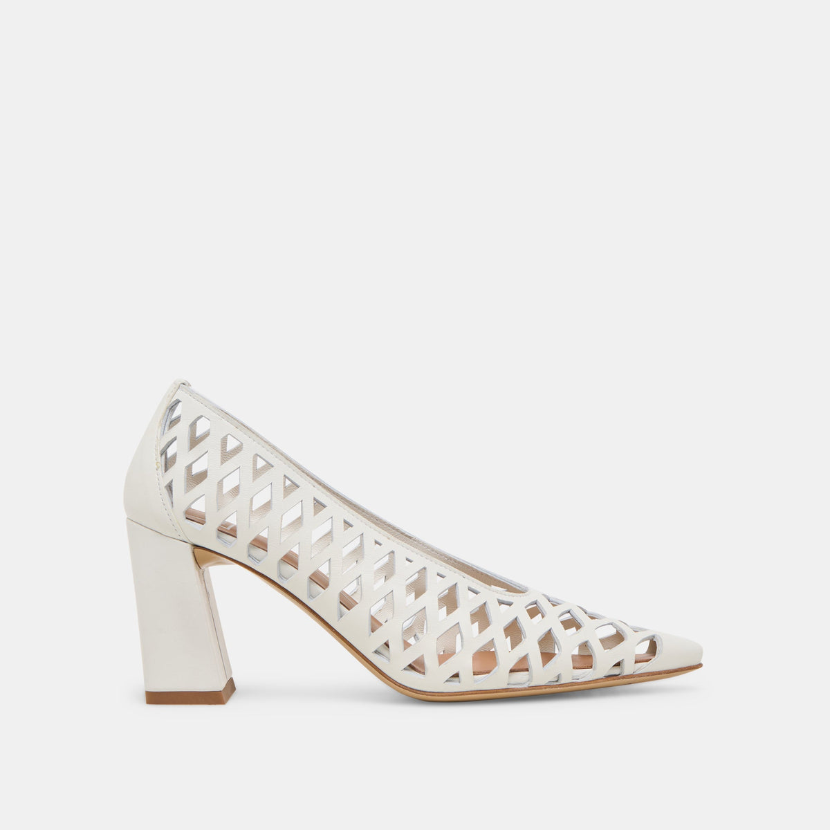 Dolce Vita SHOES | Tanya Bone Woven Leather Heels