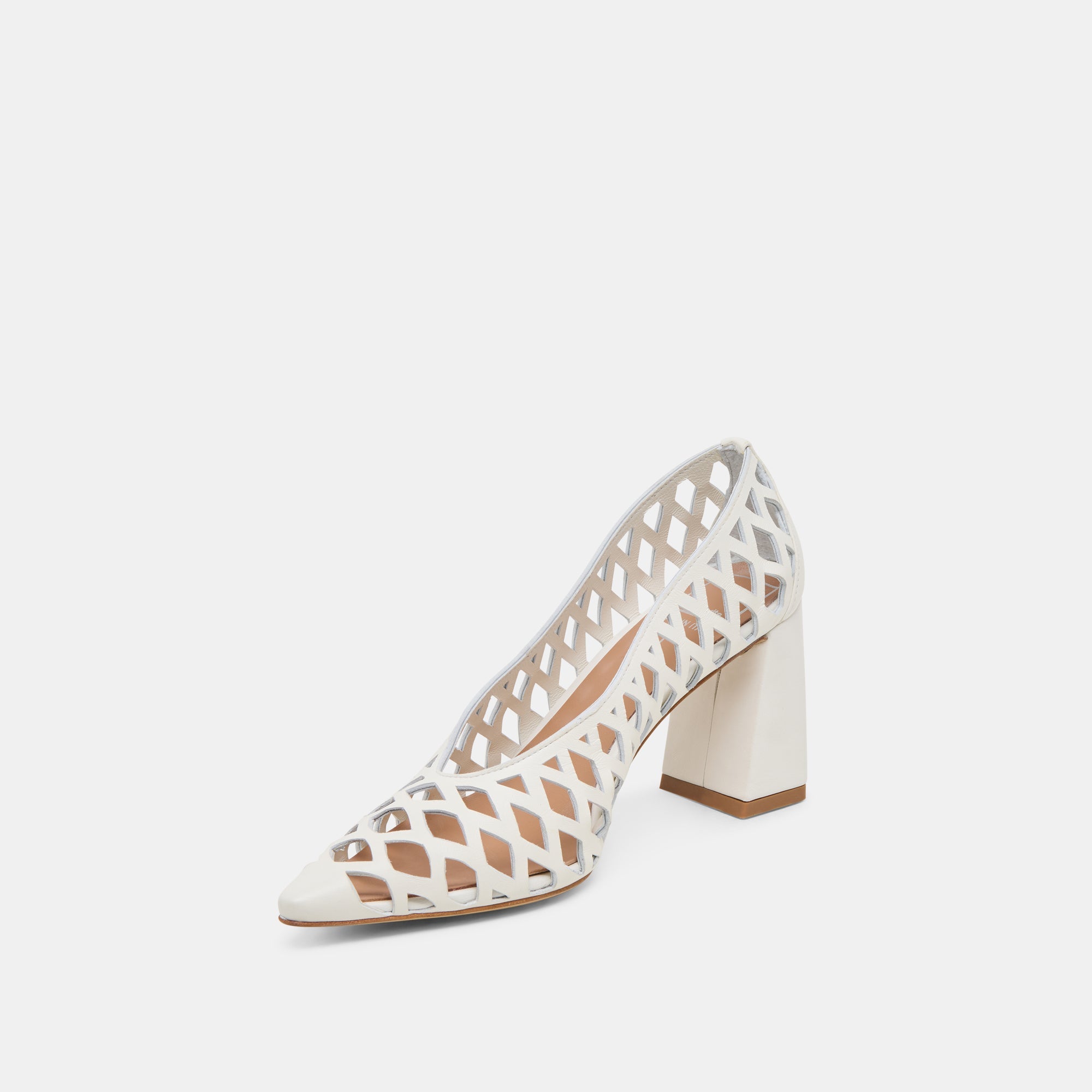 Dolce Vita SHOES | Tanya Bone Woven Leather Heels