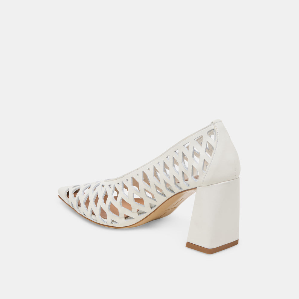 Dolce Vita SHOES | Tanya Bone Woven Leather Heels