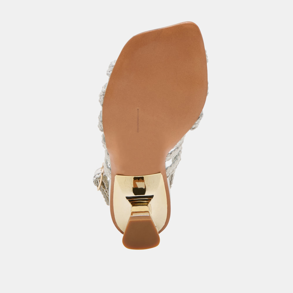 Dolce Vita SHOES | SICILY HEELS WHITE WOVEN LEATHER
 – Dolce Vita