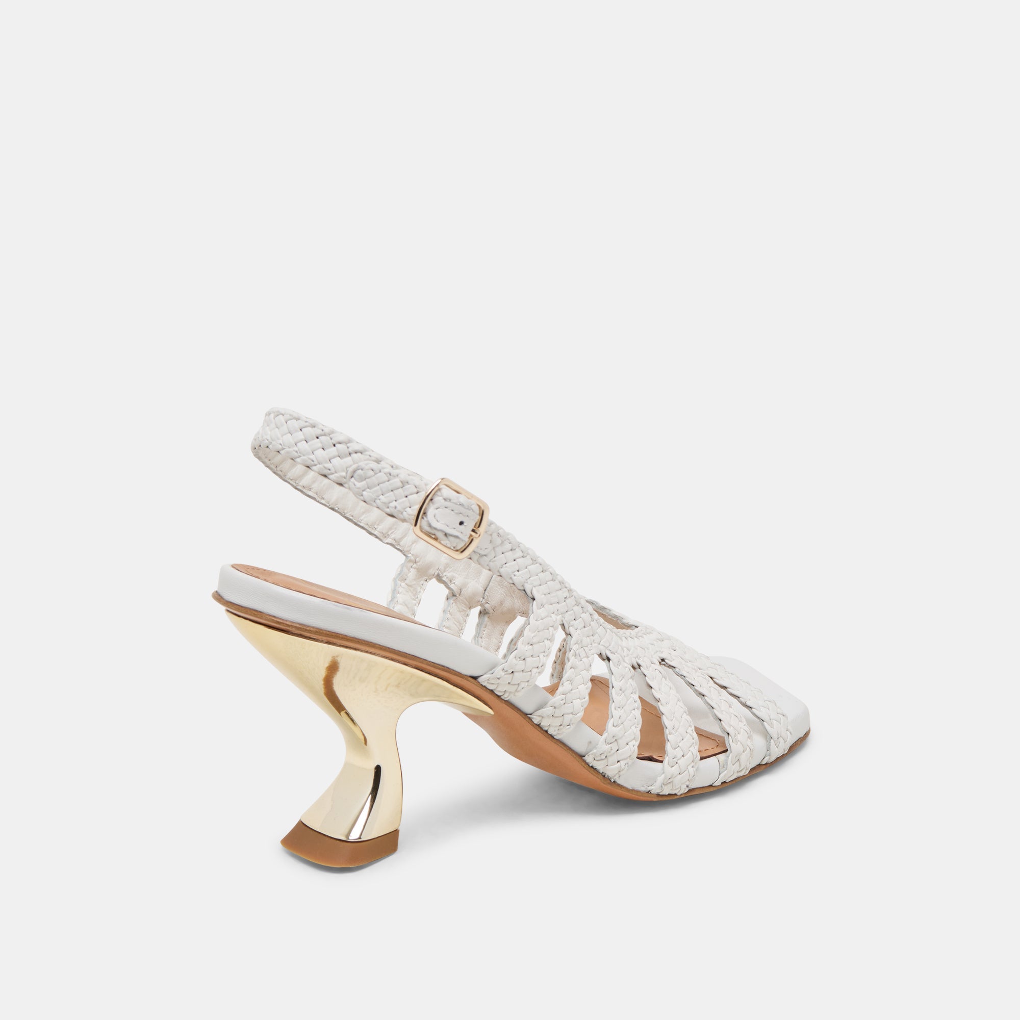 Dolce Vita SHOES | SICILY HEELS WHITE WOVEN LEATHER
 – Dolce Vita