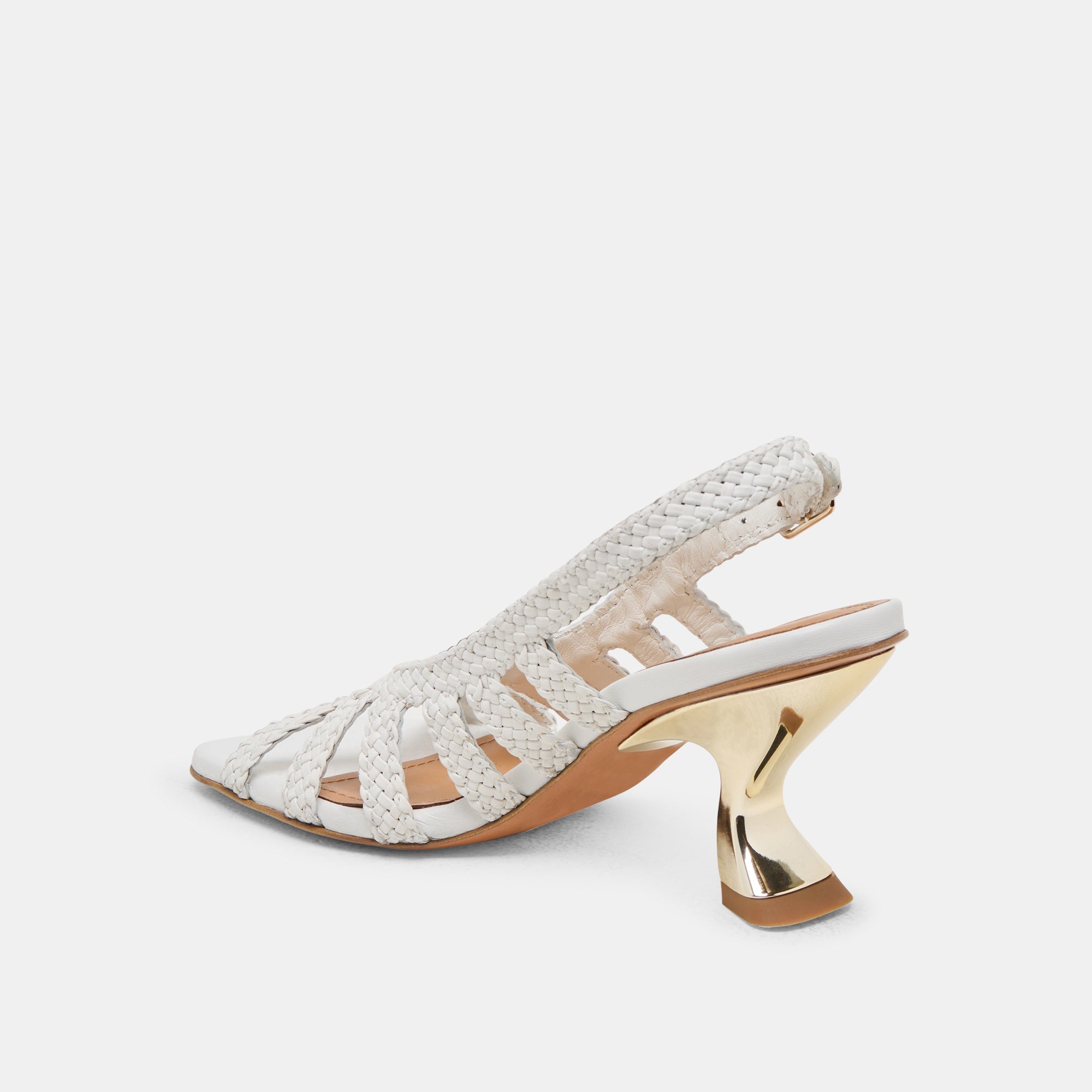 Dolce Vita SHOES | SICILY HEELS WHITE WOVEN LEATHER
 – Dolce Vita