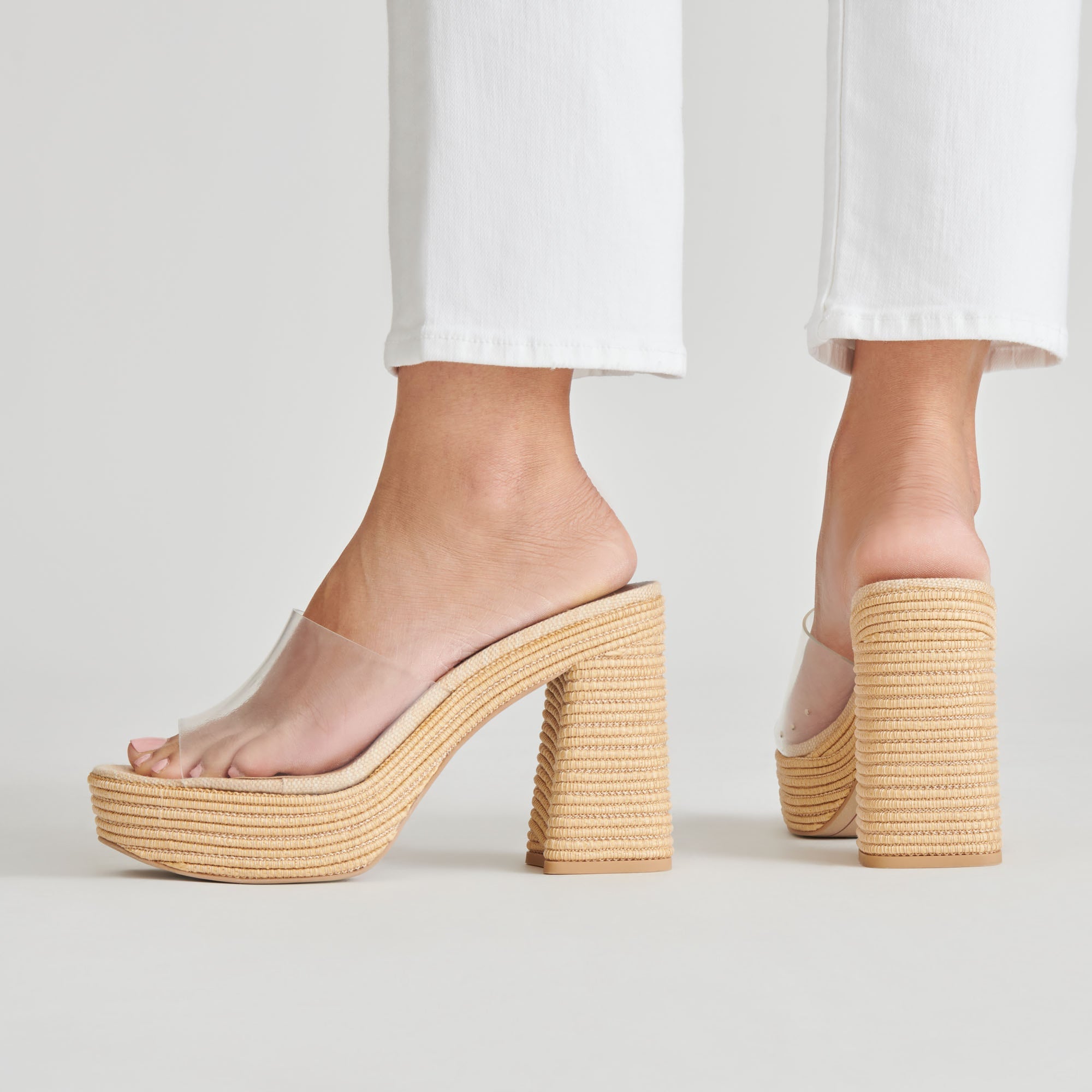 Dolce Vita SHOES | LICHIA HEELS NATURAL VINYL
 – Dolce Vita