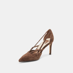 Dolce Vita SHOES | Kaine Dk Brown Suede Heels