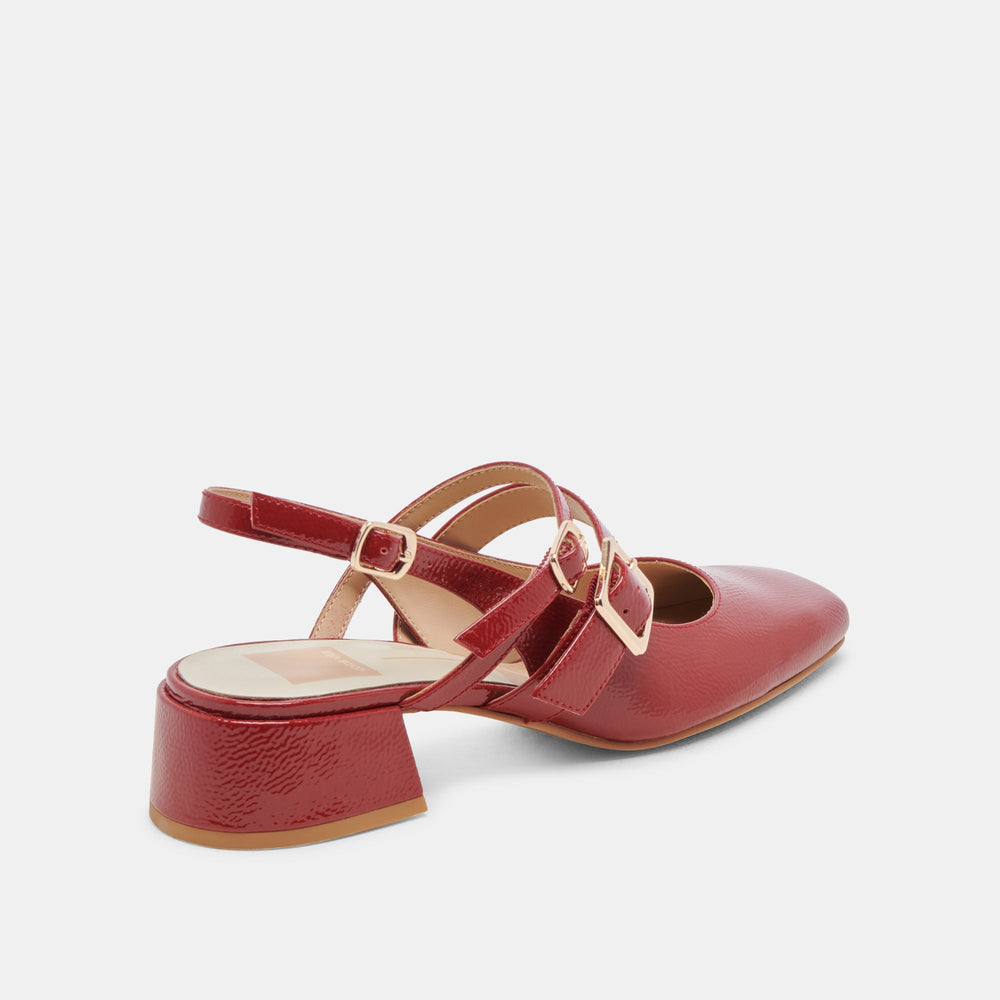 Dolce Vita SHOES | PATZY HEELS CRIMSON CRINKLE PATENT LEATHER
 – Dolce Vita