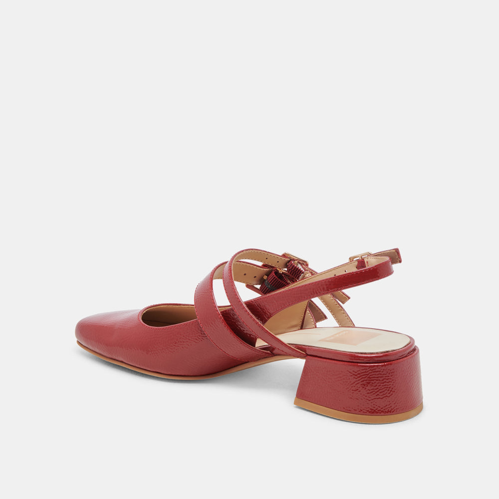 Dolce Vita SHOES | PATZY HEELS CRIMSON CRINKLE PATENT LEATHER
 – Dolce Vita