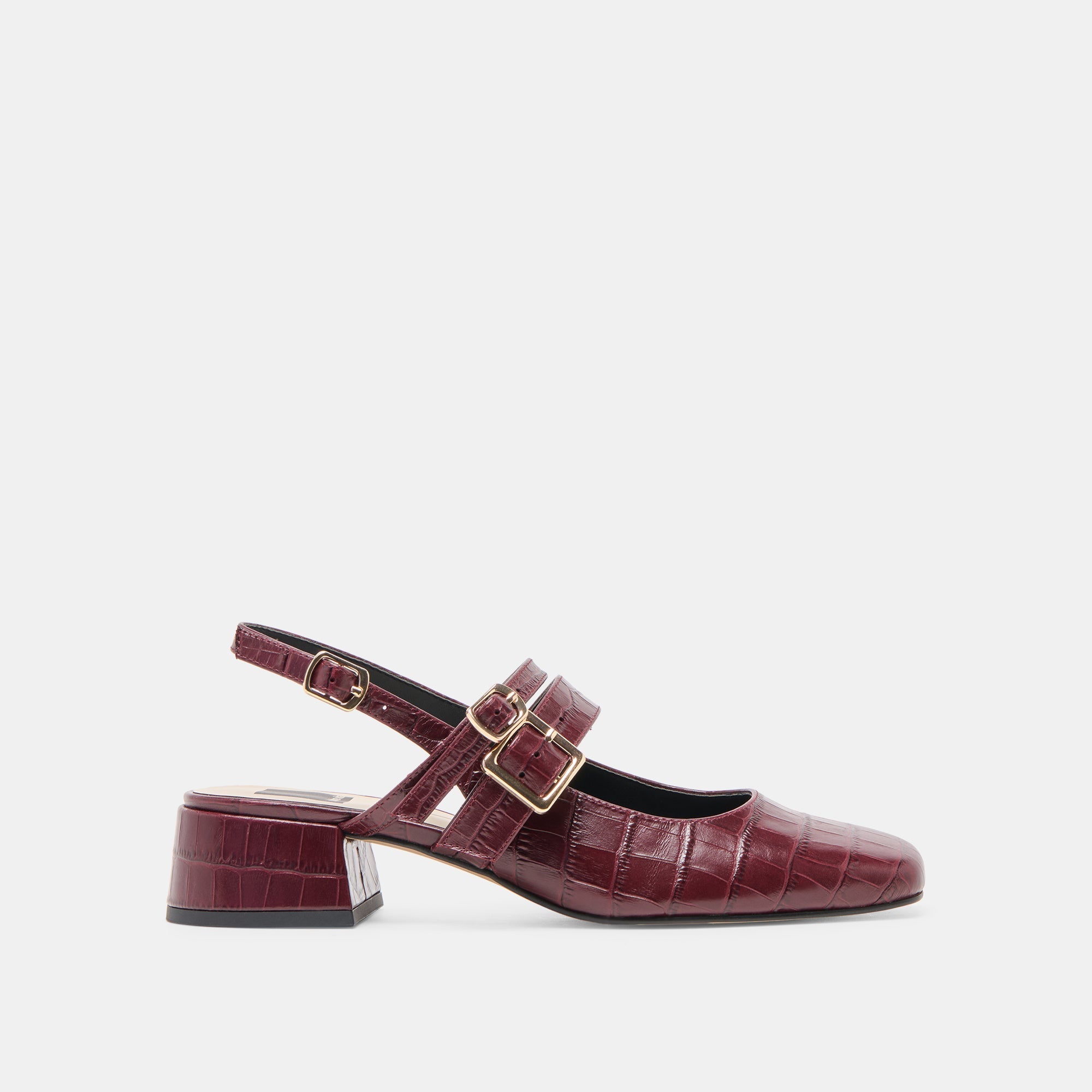 Dolce Vita SHOES | Patzy Oxblood Embossed Leather Heels