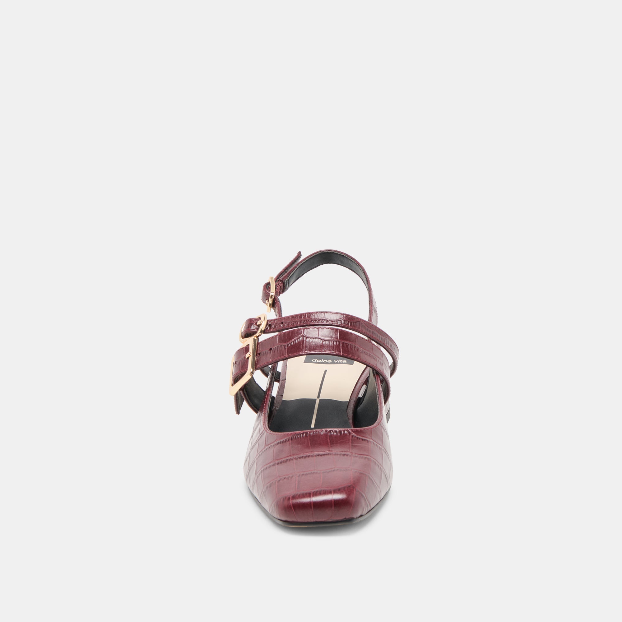 Dolce Vita SHOES | Patzy Oxblood Embossed Leather Heels