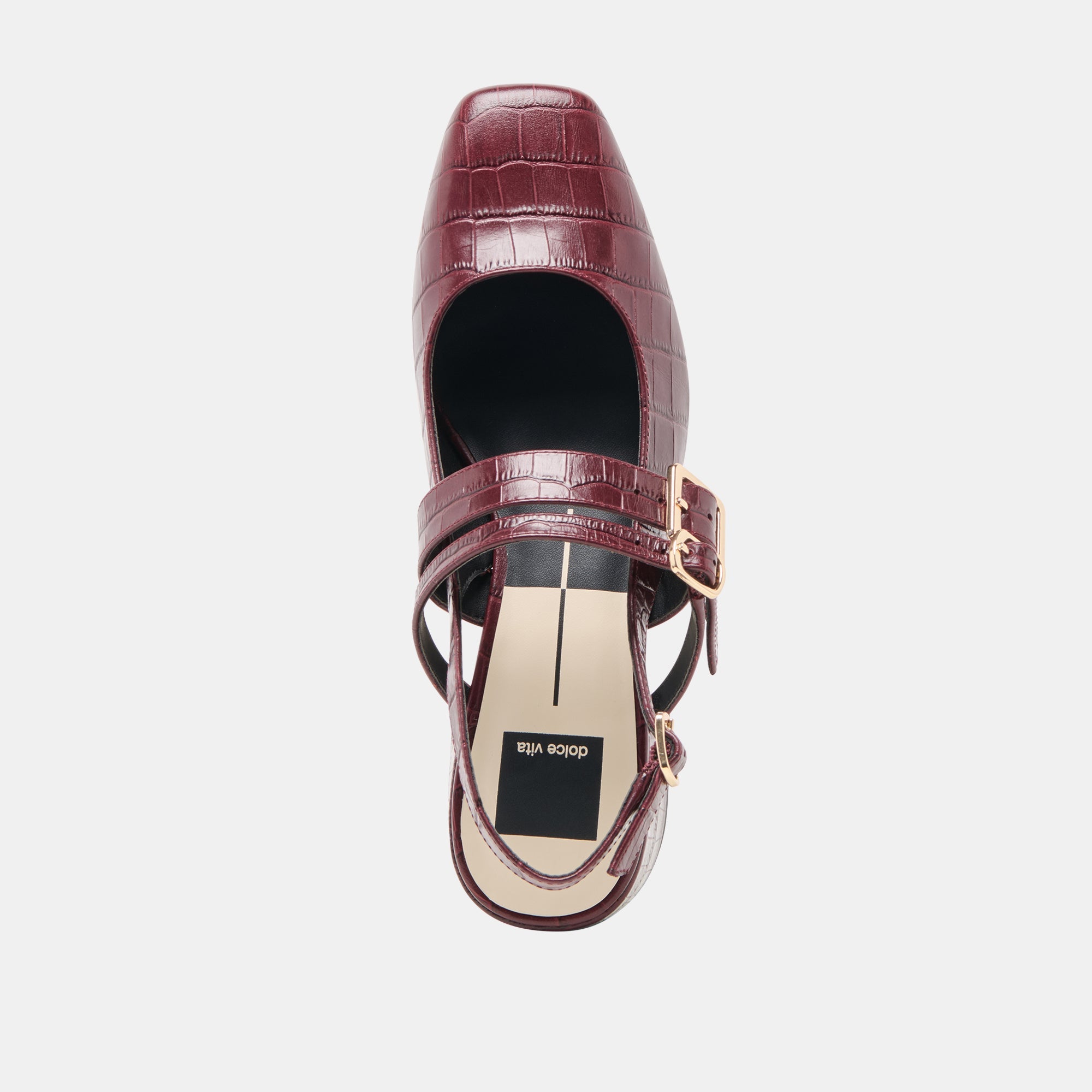 Dolce Vita SHOES | Patzy Oxblood Embossed Leather Heels