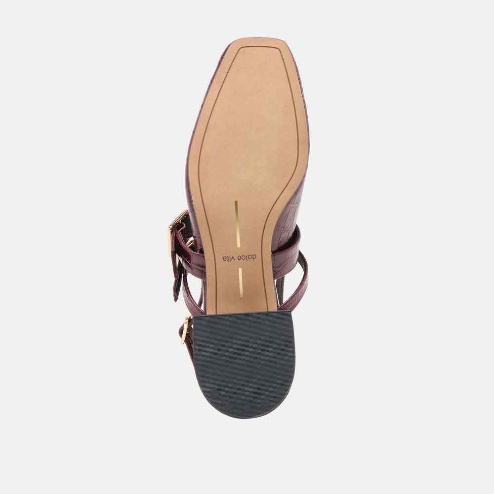 Dolce Vita SHOES | Patzy Oxblood Embossed Leather Heels