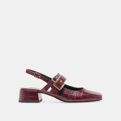Dolce Vita SHOES | Patzy Oxblood Embossed Leather Heels