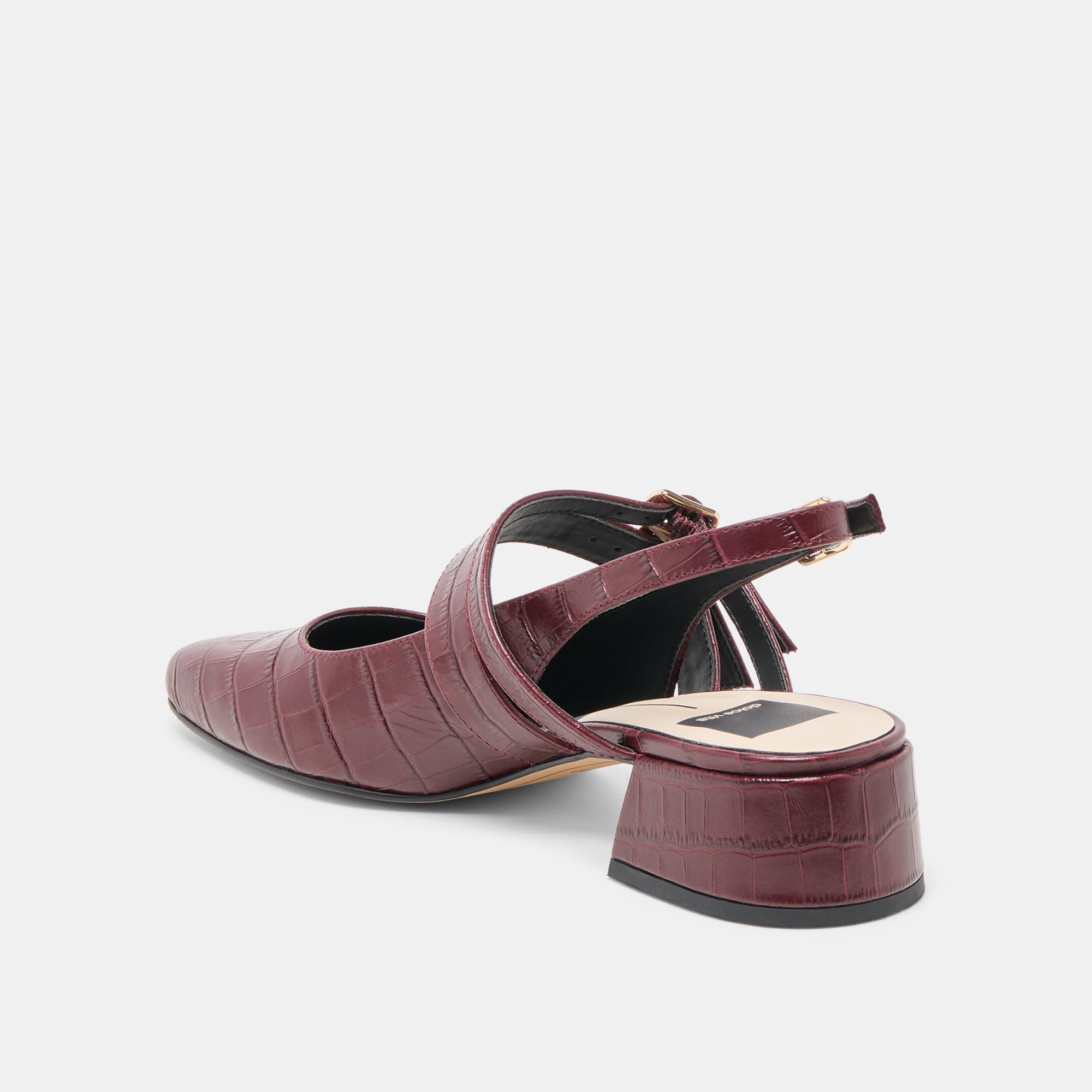 Dolce Vita SHOES | Patzy Oxblood Embossed Leather Heels