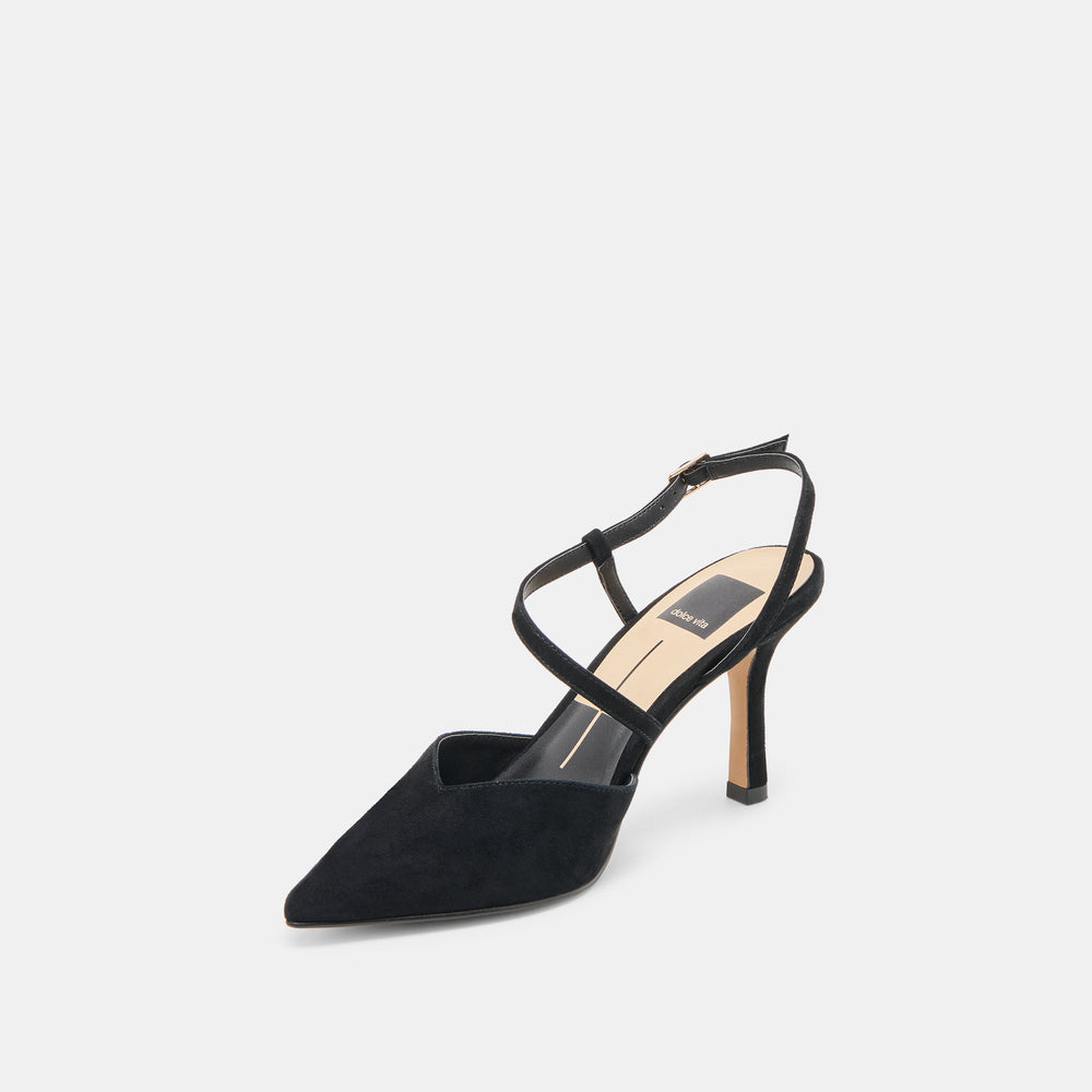 Dolce Vita SHOES | Kamra Onyx Suede Heels
